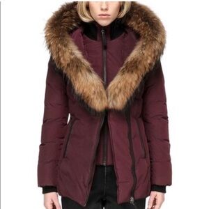 Maroon Size Medium Mackage Puffer Double Zipper